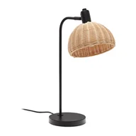 Noże stołowe - Czarno-naturalna lampa stołowa z rattanowym kloszem (wys. 56 cm) Damila – Kave Home - miniaturka - grafika 1