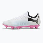 Piłka nożna - Buty piłkarskie PUMA Future 7 Play MxSG puma white/puma black/poison pink - miniaturka - grafika 1