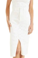 Spódnice - Spódnica damska Guess denimowa midi biała-W26 - miniaturka - grafika 1