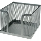 Przyborniki na biurko - Titanum Pojemnik na karteczki, srebrny, Titanum - miniaturka - grafika 1