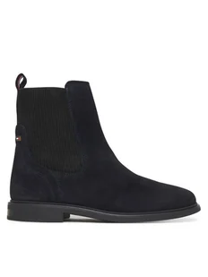 Tommy Hilfiger Sztyblety Flag Boot FW0FW08780 Granatowy - Botki damskie - miniaturka - grafika 1