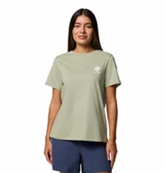 Koszulki i topy damskie - Damska koszulka Columbia Rolling Bend Graphic Short Sleeve safari - L - miniaturka - grafika 1