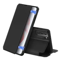 Etui i futerały do telefonów - Dux Ducis Skin X kabura etui pokrowiec z klapką Samsung Galaxy S21+ 5G (S21 Plus 5G) czarny - miniaturka - grafika 1