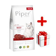 Sucha karma dla kotów - DOLINA NOTECI Piper Animals z wołowiną dla kotów 3kg + niespodzianka dla kota GRATIS! - miniaturka - grafika 1