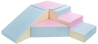 Leżaczki i huśtawki - Komplet 4 dużych klocków EPS+PE do zabawy,żłobków,przedszkoli, dziecko (różowy, niebieski, żółty (pastel)) - miniaturka - grafika 1