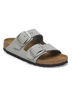 Klapki i japonki damskie - Birkenstock Skórzane klapki "Arizona" w kolorze zielonym - miniaturka - grafika 1
