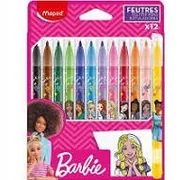 Przybory szkolne - Flamastry Barbie Maped 12 szt. - miniaturka - grafika 1