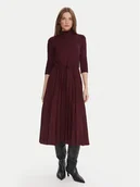 Sukienki - Tommy Hilfiger Sukienka codzienna WW0WW46138 Bordowy Slim Fit - miniaturka - grafika 1