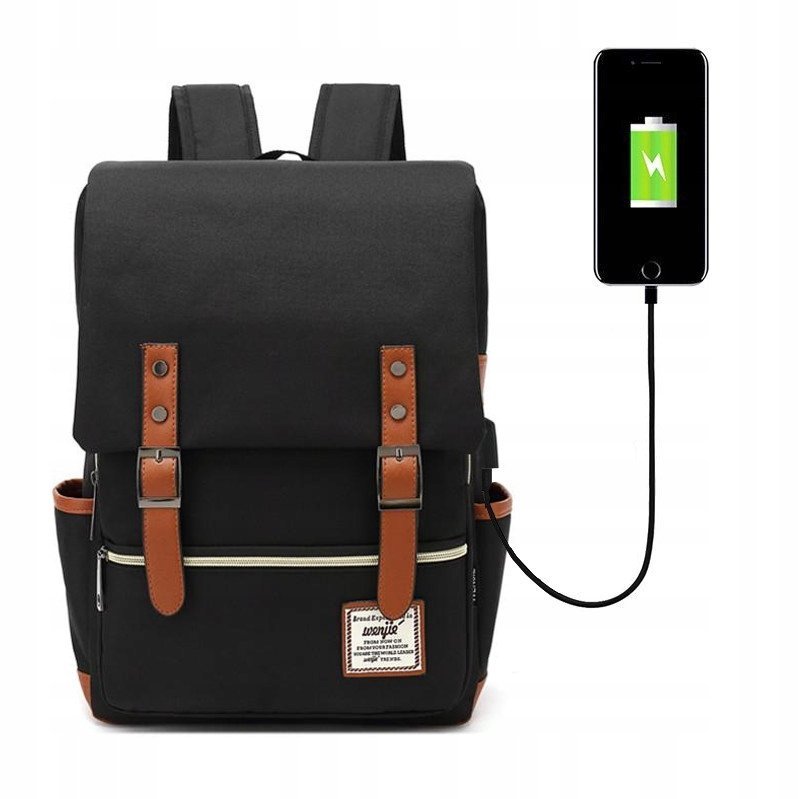 Plecak Oxford na laptopa 15,6 czarny z USB