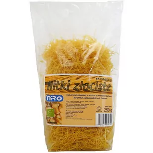 Niro (makarony orkiszowe) MAKARON ORKISZOWY NITKI ZŁOCISTE Z KURKUMĄ BIO 250 g - Makaron - miniaturka - grafika 1