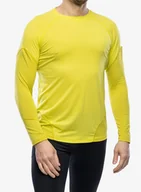 Bluzy sportowe damskie - Bluza bez kaptura Salomon Cross Run LS Tee - sulphur spring - miniaturka - grafika 1