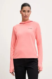 Columbia bluza sportowa Summit Valley kolor różowy z kapturem gładka 2072531 - Bluzy damskie - miniaturka - grafika 1