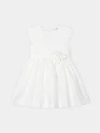 Sukienki i spódniczki dla dziewczynek - Mayoral Sukienka elegancka 3913 Biały Regular Fit - miniaturka - grafika 1