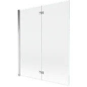 Parawany nawannowe - Mexen Mist parawan nawannowy 2-skrzydłowy lewy 140 x 150 cm, transparent, chrom - 8A9-140-002-01-00-L - miniaturka - grafika 1
