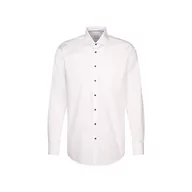 Koszule męskie - Seidensticker Męska koszula z długim rękawem Regular Fit, biały, 41 - miniaturka - grafika 1