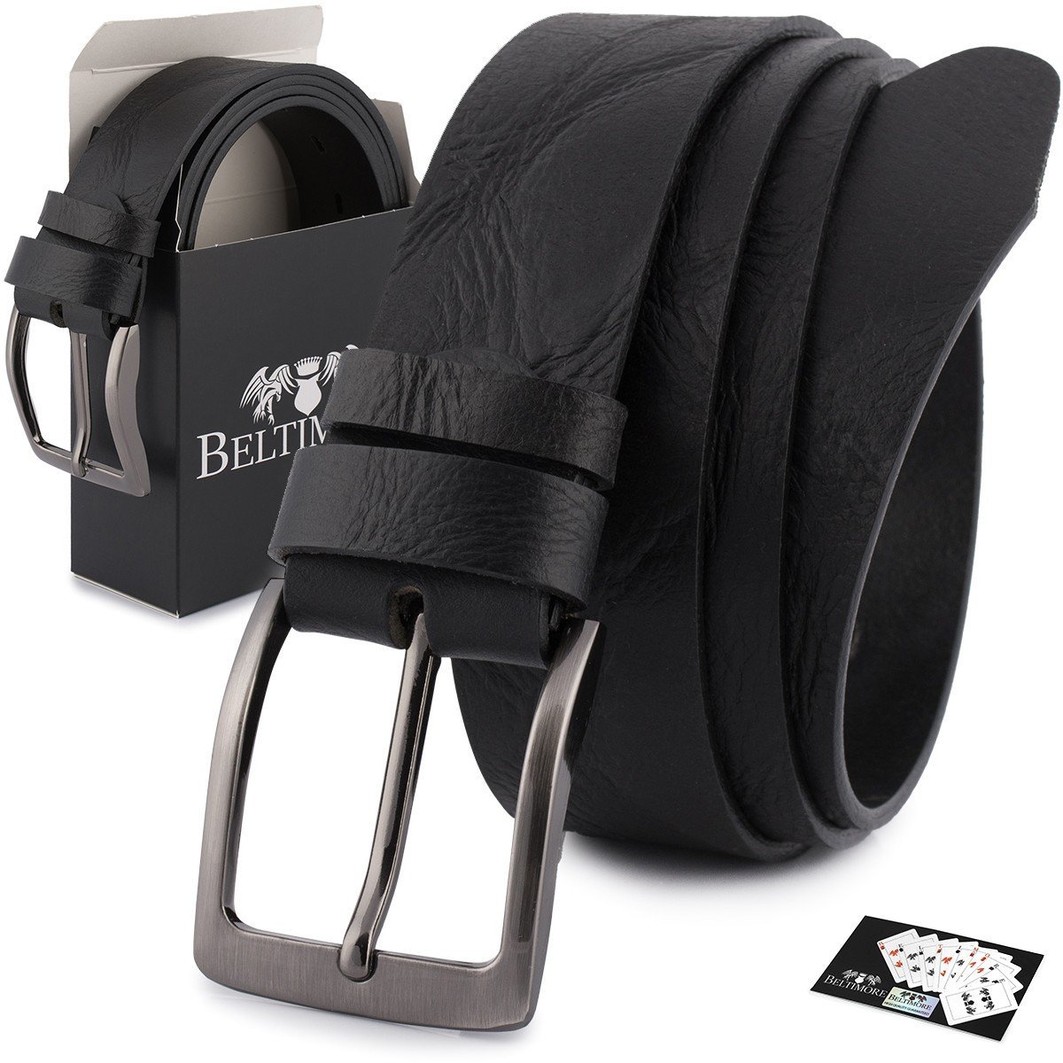 Pasek męski skórzany premium szeroki 4 cm skóra licowa Beltimore czarny E36 brązowy, beżowy r.85-100 cm