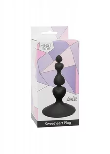 Kulki analne - Lola Lola Toys Anal Plug Sweetheart Plug Black - Koraliki analne, czarny - grafika 1