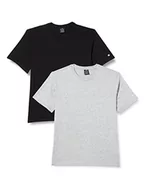 Koszulki męskie - Champion Męski T-shirt z logo American Classics (2 sztuki), szary melanż/czarny, XXL - miniaturka - grafika 1