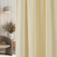 Zasłony - Zasłona na taśmie marszczącej kremowa aksamitna 140 x 280 cm 1 szt. - miniaturka - grafika 1