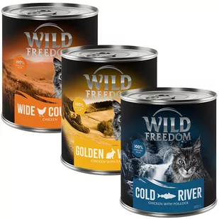 Pakiet próbny Wild Freedom Adult - 6 x 800 g: 2 x kurczak, 2 x czarniak, 2 x królik - Mokra karma dla kotów Pakiet próbny Wild Freedom Adult - 6 x 800 g: 2 x kurczak, 2 x czarniak, 2 x królik - Mokra karma dla kotów - miniaturka - grafika 1