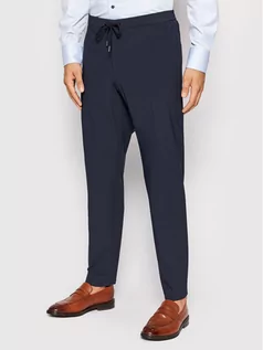 Spodnie męskie - BOSS Chinosy Banks4-J 50453780 Granatowy Slim Fit - grafika 1