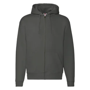 Bluza męska rozpinana z kapturem Premium Fruit of the Loom - Ciemnoszary XXL - Bluzy męskie - miniaturka - grafika 1