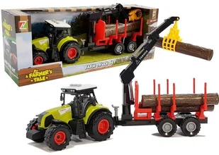 Traktor Ciągnik rolniczy z przyczepą Światła dźwięki Przyczepa - Samochody i pojazdy dla dzieci - miniaturka - grafika 1