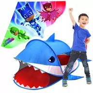 Namioty - ZESTAW: NAMIOT REKIN SHARK DLA CHŁOPCA, LATAWIEC GUNTHER PIDŻAMERSI PJ MASKS - miniaturka - grafika 1