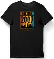 Koszulki męskie - Koszulka męska na 18 urodziny rocznik 2007 limitowana edycja czarna 3XL - miniaturka - grafika 1