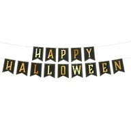 Dekoracje sali - Girlanda Baner Happy Halloween Czarny 250cm - miniaturka - grafika 1