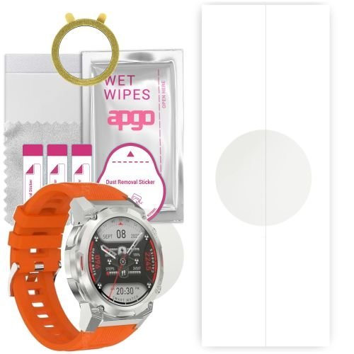 1x folia hydrożelowa MATOWA do Oukitel BT50 - apgo Smartwatch Hydrogel MATTE Protection Ochrona na ekran smartwatcha