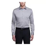 Koszule męskie - Van Heusen Męska koszula z długim rękawem Regular Fit Flex Collar Stretch Solid Smoking - miniaturka - grafika 1