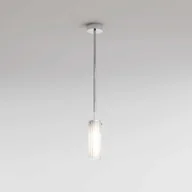 Lampy sufitowe - Srebrna lampa wisząca Ottavino o klasie szczelności IP44 - miniaturka - grafika 1