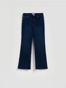 Spodnie damskie - Reserved - Jeansy bootcut - granatowy - miniaturka - grafika 1