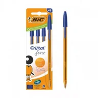 Długopisy - Długopis Cristal Original Fine niebieski 4szt BIC - miniaturka - grafika 1