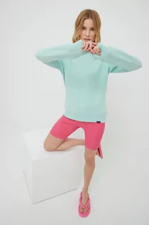 Bluzy damskie - Superdry bluza damska kolor zielony melanżowa - grafika 1