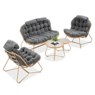 Meble ogrodowe - Zestaw mebli wypoczynkowych RODOS CAFFE Natural/Grey - Focus Garden - miniaturka - grafika 1