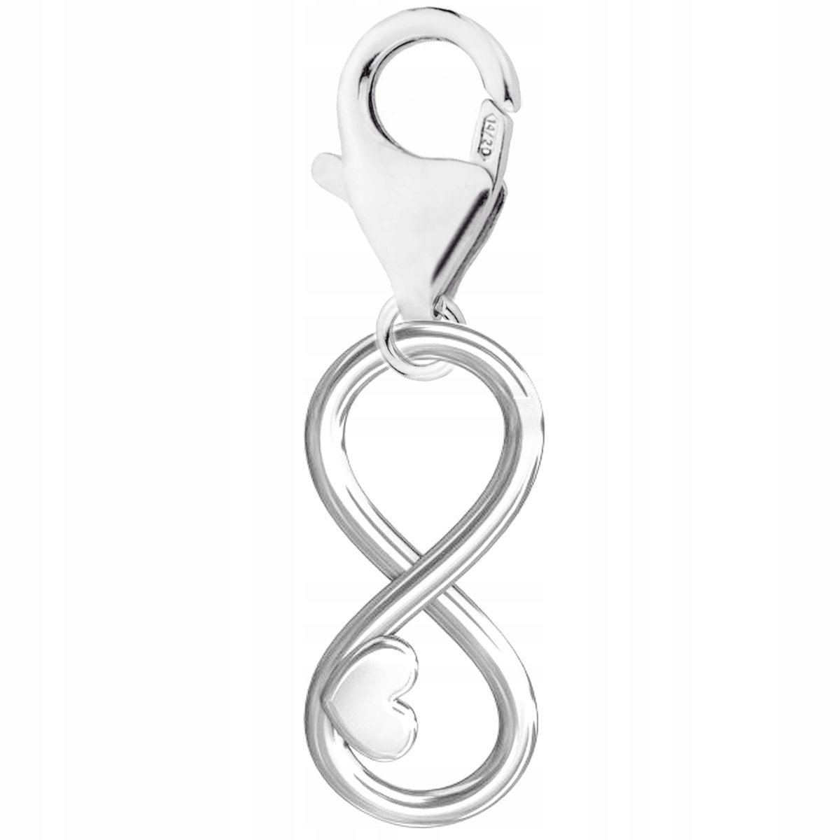 Zawieszka Srebrna z Nieskończonością Znak Wieczna Miłość SREBRO 925