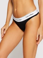Majtki damskie - Calvin Klein Underwear Stringi 0000F3786E Czarny - miniaturka - grafika 1