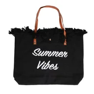 Torebki damskie - TOREBKA DAMSKA na ramię TORBA duża BOHO shopper pojemna PLAŻOWA - miniaturka - grafika 1