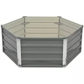 Donice - vidaXL Donica do podniesionej grządki 129 x 129 x 46 cm stal galwanizowana szara 42405 - miniaturka - grafika 1