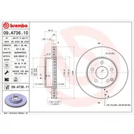 Tarcze hamulcowe - Tarcza hamulcowa BREMBO 09.A736.11 - miniaturka - grafika 1