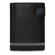 Portfele - Pepe Jeans Pionowy portfel z portmonetką czarny 8,5x11,5x1 cm Skóra by Joumma Bags, Czarny (Black), Talla única, Pionowy portfel z portfelem - miniaturka - grafika 1