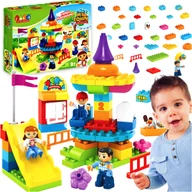 Klocki - KLOCKI KONSTRUKCYJNE ZESTAW PLAC ZABAW RODZINNY 68EL. DLA DZIECI NA PREZENT - miniaturka - grafika 1