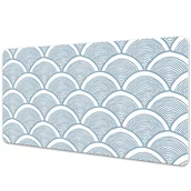 Podkładki na biurko - Mata ochronna na biurko Rybie łuski wzór 90x45 cm - miniaturka - grafika 1