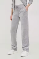 Spodnie damskie - Juicy Couture spodnie dresowe damskie kolor szary melanżowe - miniaturka - grafika 1