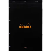 Notesy i bloczki - Blok Rhodia N°20 A4+ 21x31,8 cm, seyes, czarny - miniaturka - grafika 1