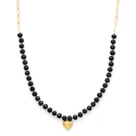 Naszyjniki - Długi naszyjnik Turmalin z sercem - miniaturka - grafika 1