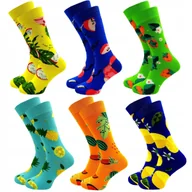 Skarpetki męskie - 6 x Skarpety Męskie Kolorowe Skarpetki Bawełniane Śmieszne Zestaw 44-46 - miniaturka - grafika 1