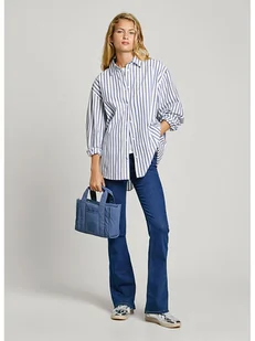 Pepe Jeans Koszula "Artemisa" w kolorze niebiesko-białym - Bluzki damskie - miniaturka - grafika 1
